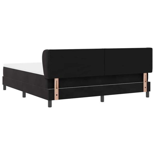 Boxspringbett mit Matratze Schwarz 180x200 cm Samt