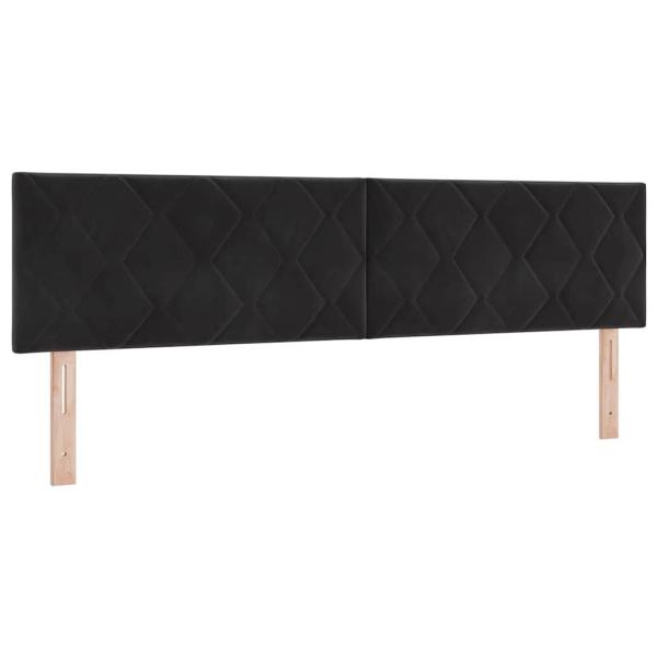 Boxspringbett mit Matratze Schwarz 180x200 cm Samt