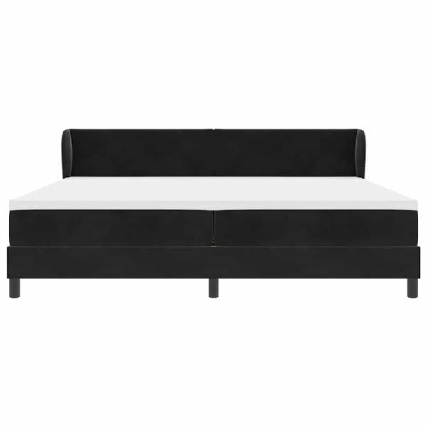 Boxspringbett mit Matratze Schwarz 200x200 cm Samt
