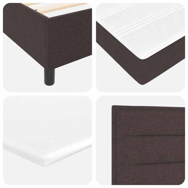 Boxspringbett mit Matratze Dunkelbraun 80x200 cm Stoff