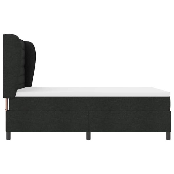 Boxspringbett mit Matratze Schwarz 140x190 cm Stoff