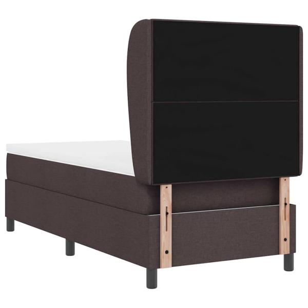 Boxspringbett mit Matratze Dunkelbraun 80x200 cm Stoff