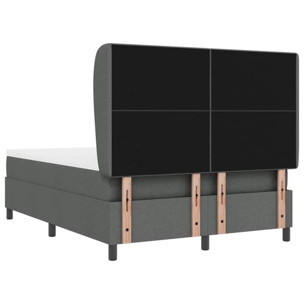 Boxspringbett mit Matratze Dunkelgrau 140x190 cm Stoff