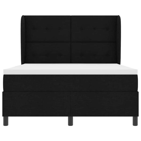 Boxspringbett mit Matratze Schwarz 140x200 cm Stoff