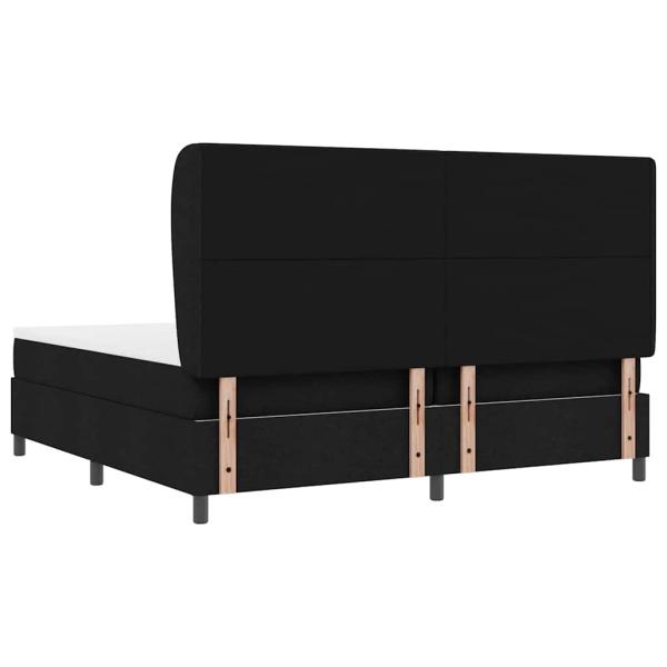 Boxspringbett mit Matratze Schwarz 200x200 cm Stoff