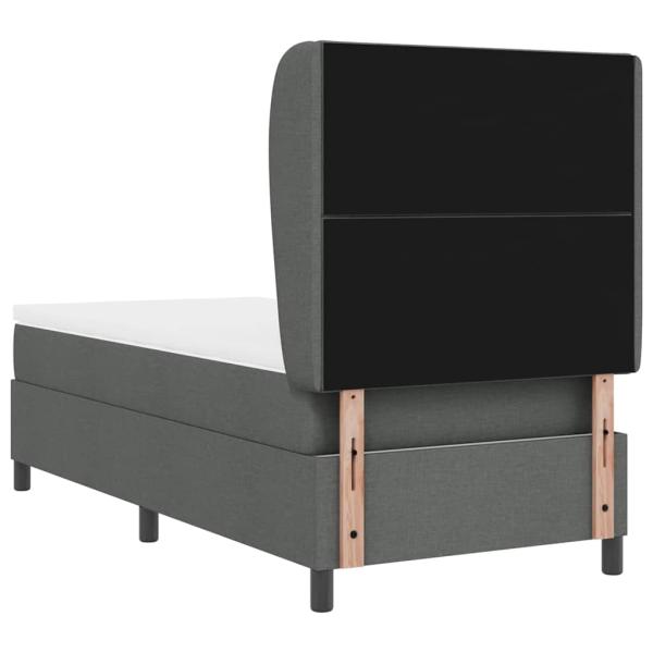 Boxspringbett mit Matratze Dunkelgrau 100x200 cm Stoff