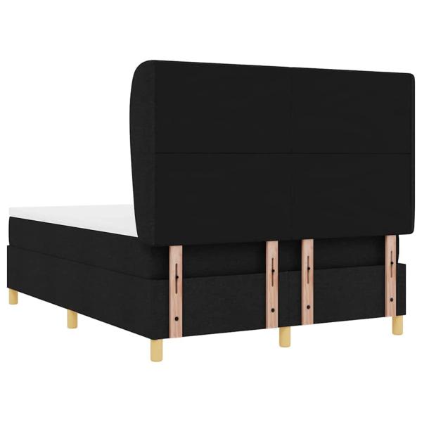 Boxspringbett mit Matratze Schwarz 140x200 cm Stoff