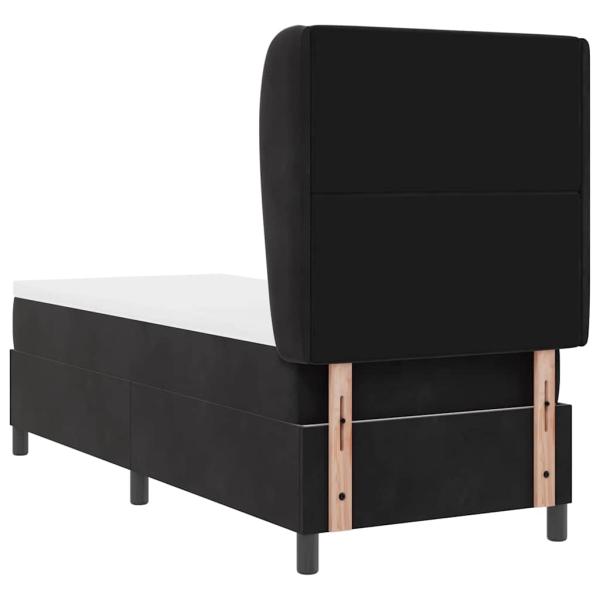Boxspringbett mit Matratze Schwarz 80x200 cm Samt
