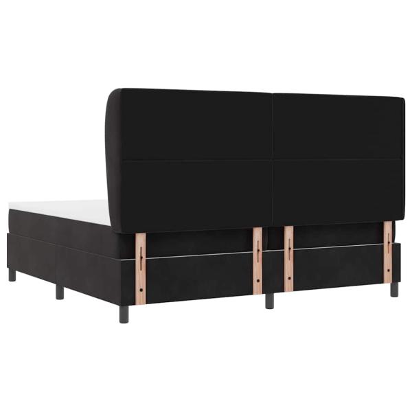 Boxspringbett mit Matratze Schwarz 200x200 cm Samt