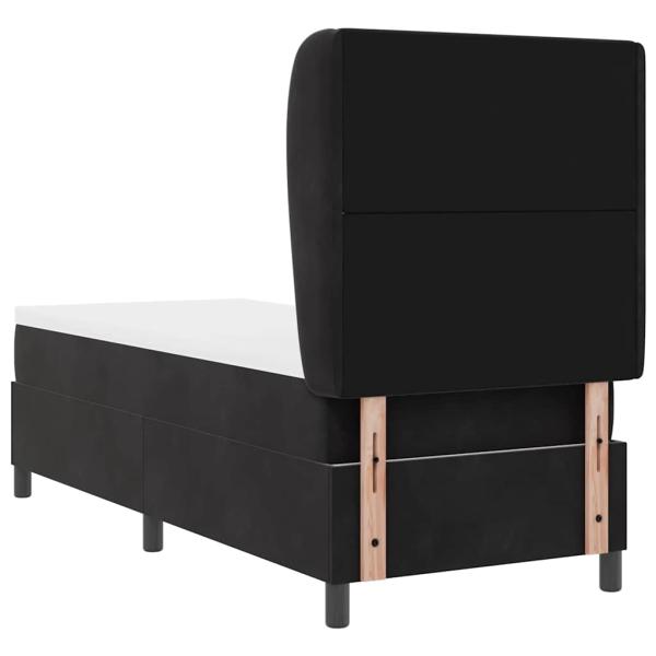 Boxspringbett mit Matratze Schwarz 80x200 cm Samt