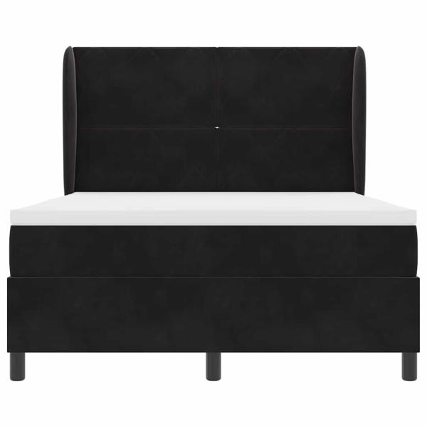 Boxspringbett mit Matratze Schwarz 140x200 cm Samt