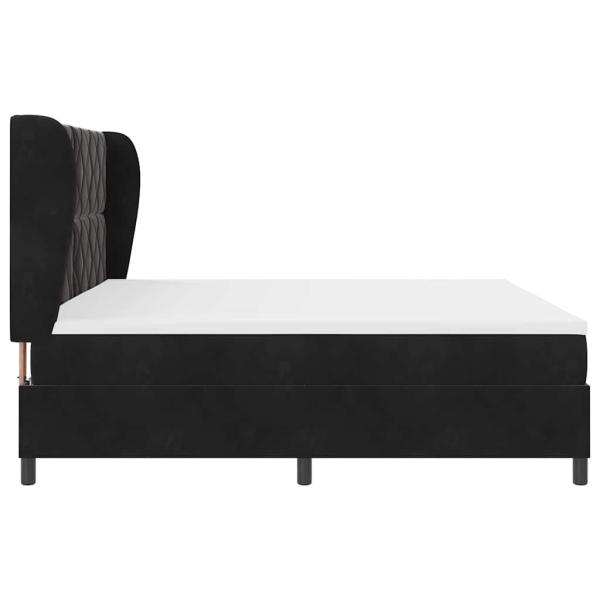 Boxspringbett mit Matratze Schwarz 200x200 cm Samt