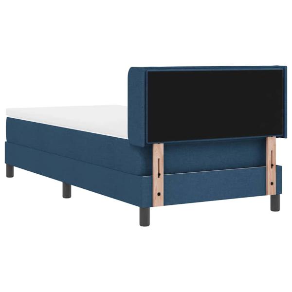 Boxspringbett mit Matratze Blau 90x200 cm Stoff