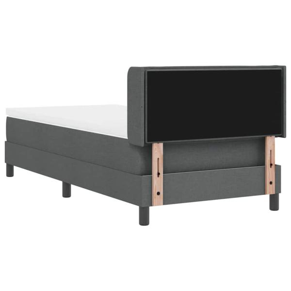 Boxspringbett mit Matratze Dunkelgrau 100x200 cm Stoff
