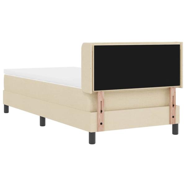 Boxspringbett mit Matratze Creme 100x200 cm Stoff