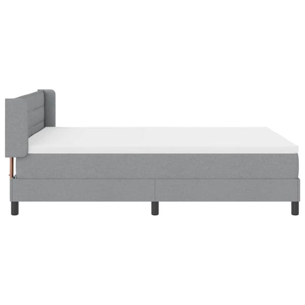 Boxspringbett mit Matratze Hellgrau 140x190 cm Stoff