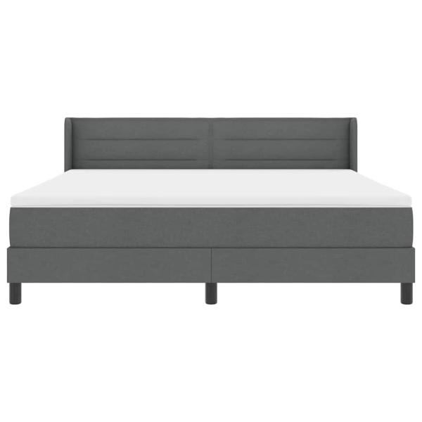 Boxspringbett mit Matratze Dunkelgrau 180x200 cm Stoff