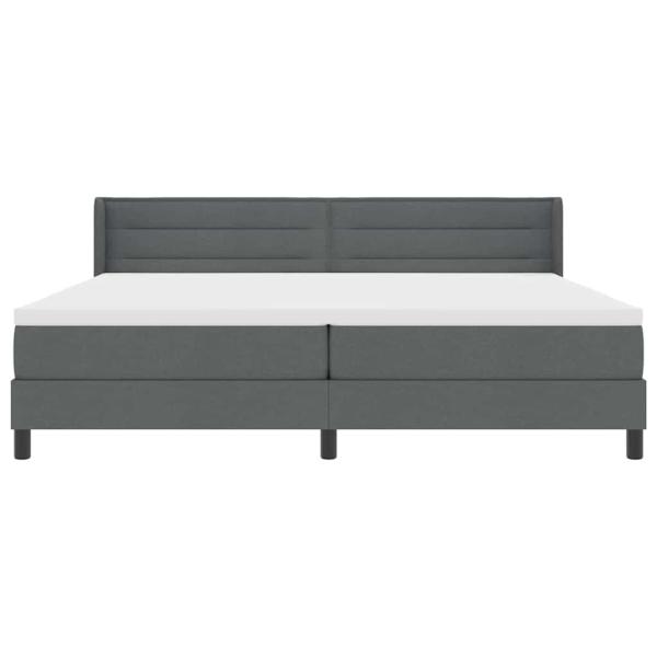 Boxspringbett mit Matratze Dunkelgrau 200x200 cm Stoff