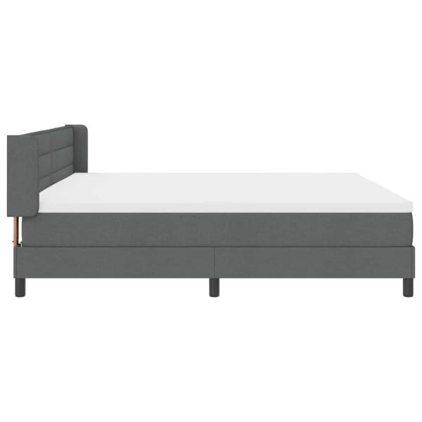 Boxspringbett mit Matratze Dunkelgrau 200x200 cm Stoff
