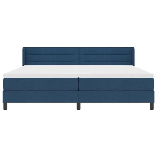 Boxspringbett mit Matratze Blau 200x200 cm Stoff