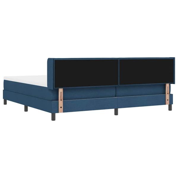 Boxspringbett mit Matratze Blau 200x200 cm Stoff