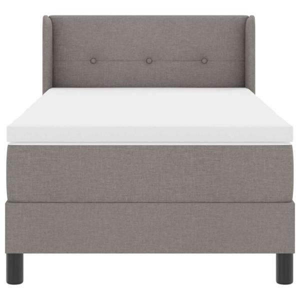 Boxspringbett mit Matratze Taupe 90x200 cm Stoff