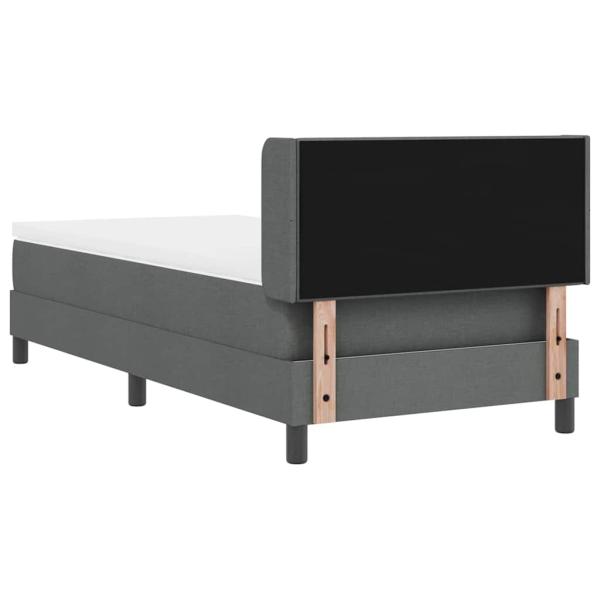 Boxspringbett mit Matratze Dunkelgrau 100x200 cm Stoff