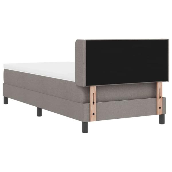 Boxspringbett mit Matratze Taupe 100x200 cm Stoff