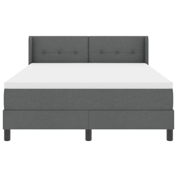 Boxspringbett mit Matratze Dunkelgrau 160x200 cm Stoff