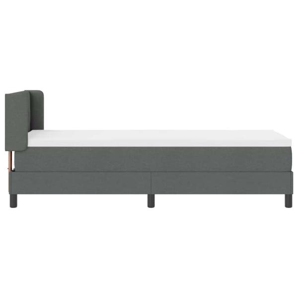 Boxspringbett mit Matratze Dunkelgrau 80x200 cm Stoff