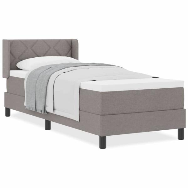 Boxspringbett mit Matratze Taupe 80x200 cm Stoff
