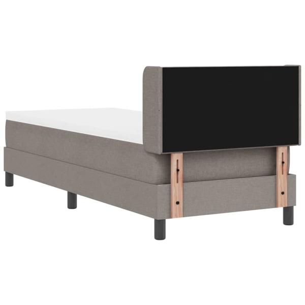 Boxspringbett mit Matratze Taupe 80x200 cm Stoff