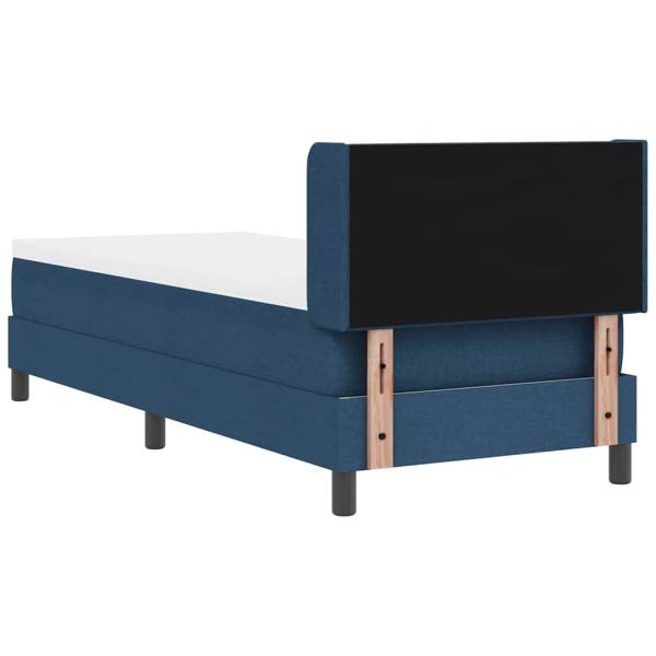 Boxspringbett mit Matratze Blau 80x200 cm Stoff
