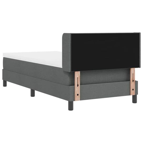 Boxspringbett mit Matratze Dunkelgrau 90x200 cm Stoff
