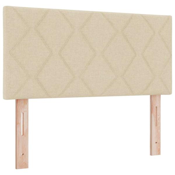 Boxspringbett mit Matratze Creme 90x200 cm Stoff