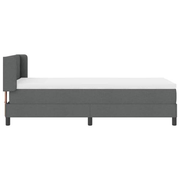 Boxspringbett mit Matratze Dunkelgrau 100x200 cm Stoff