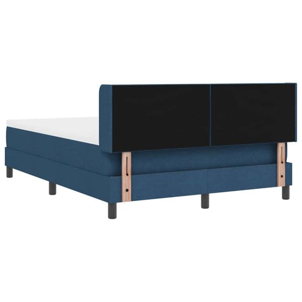 Boxspringbett mit Matratze Blau 140x190 cm Stoff