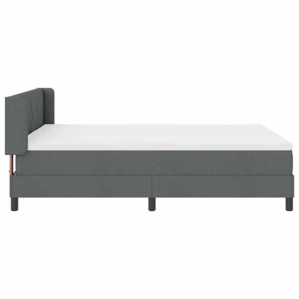 Boxspringbett mit dunkler Matratze 140x200 cm Stoff