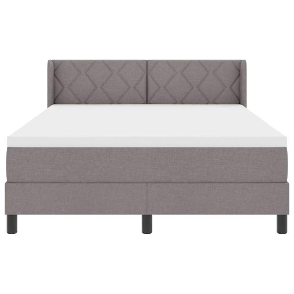 Boxspringbett mit Matratze Taupe 140x200 cm Stoff