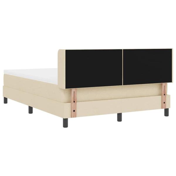 Boxspringbett mit Matratze Creme 160x200 cm Stoff