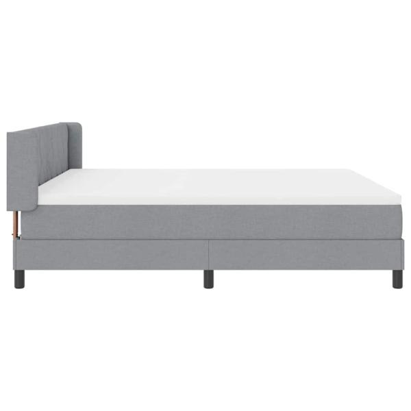 Boxspringbett mit Matratze Hellgrau 180x200 cm Stoff