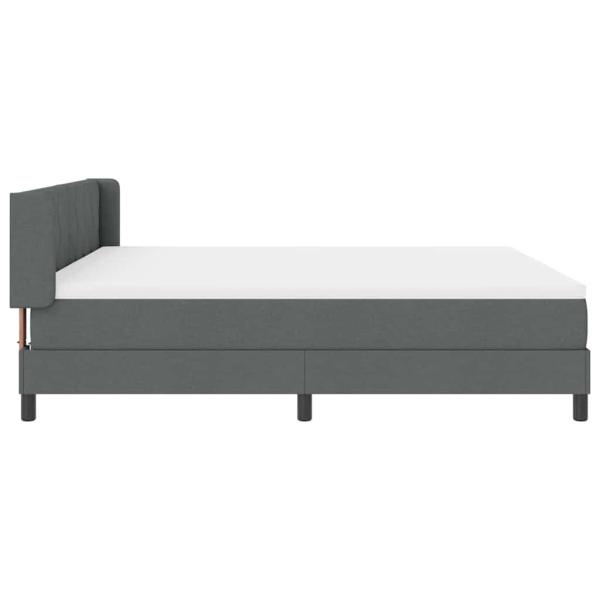 Boxspringbett mit Matratze Dunkelgrau 180x200 cm Stoff
