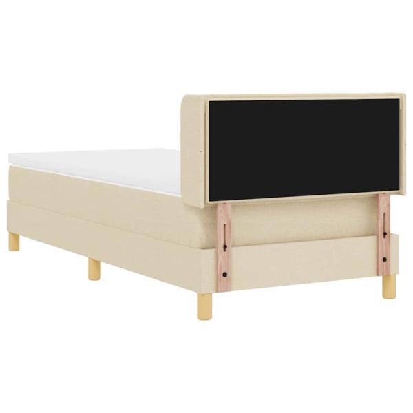 Boxspringbett mit Matratze Creme 80x200 cm Stoff