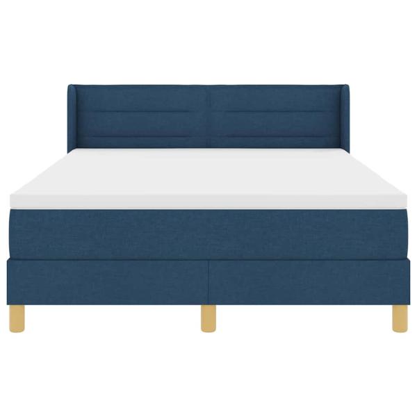 Boxspringbett mit Matratze Blau 160x200 cm Stoff