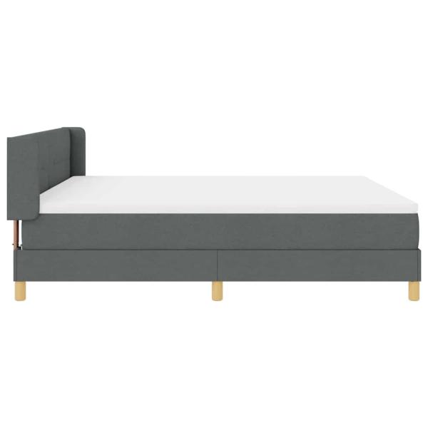 Boxspringbett mit Matratze Dunkelgrau 180x200 cm Stoff