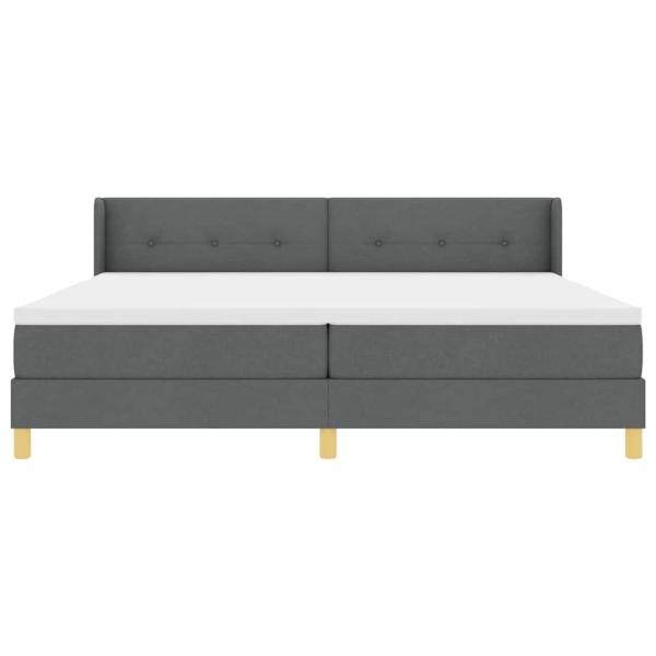 Boxspringbett mit Matratze Dunkelgrau 200x200 cm Stoff