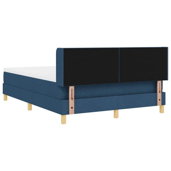 Boxspringbett mit Matratze Blau 140x190 cm Stoff