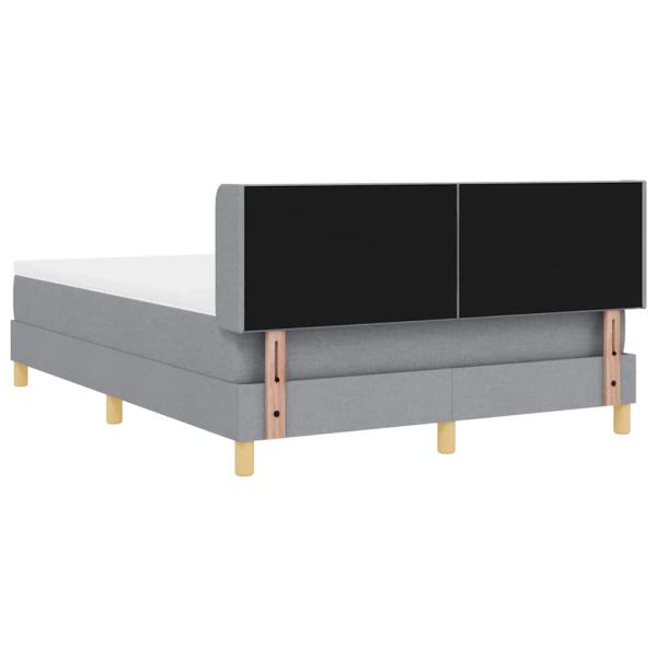 Boxspringbett mit Matratze Hellgrau 140x200 cm Stoff