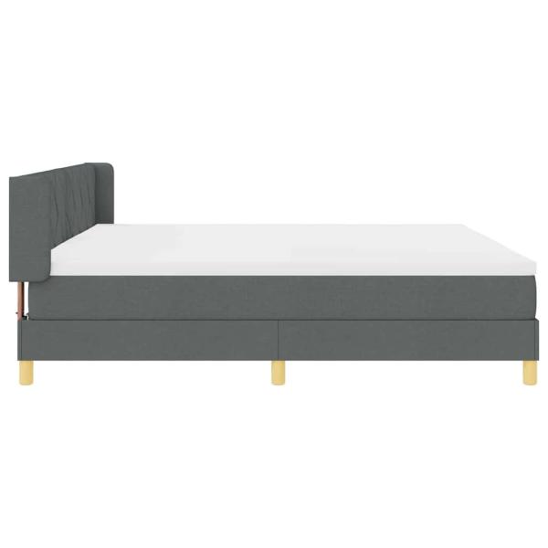 Boxspringbett mit Matratze Dunkelgrau 200x200 cm Stoff