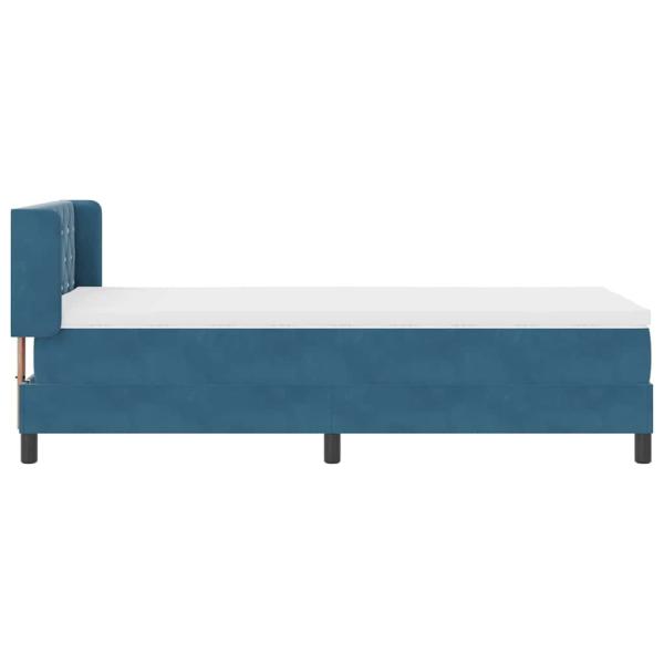 Boxspringbett mit Matratze Dunkelblau 100x200 cm Samt